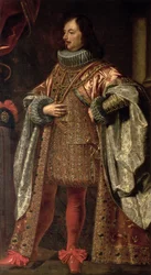 Vincenzo II Gonzaga, Herrscher von Mantua von 1587-1612, trägt einen Mantel des Ordens des Erlösers